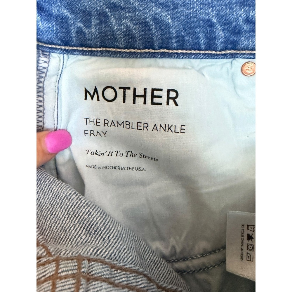 Mother Jeans Womens Size 28 The Rambler Ankle Fray Button Fly Straight Leg NWT - Picture 10 of 13